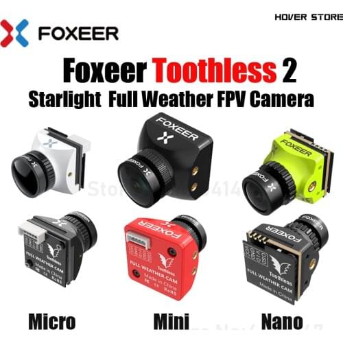 Foxeer Mini/Micro/Nano Toothless 2 CMOS 1/2 2.1mm 1200TVL PAL/NTSC 4:3 16:9 FPV OSD Camera Natural Image For RC FPV Racing Drone