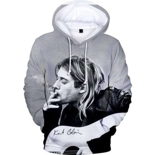 Graphic Hoodies Harajukunew 2020 Rock Kurt Cobain 3D Hoodie for Men Printed Hip Hop Costume Hoodie Sweatshirt Casual Boys Tops