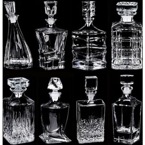 Crystal glass red wine bottle + glass wine bottle whisky pouring device family bar Vodka Beer Bottle home decoration