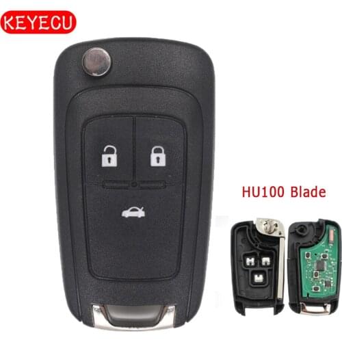Keyecu Complete Flip Rmote Key Fob 3 Button 315MHz / 433MHz ID46 Chip for Holden Cruze 2009-2011