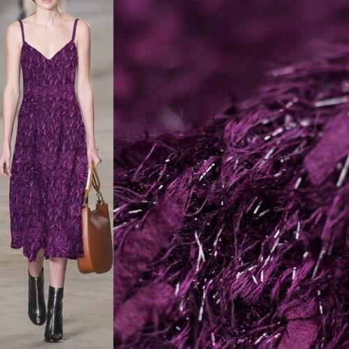 Red Raspberry Purple Elastic Knitting Fashion Fabrics Garment Materials Women Dress DIY Sewing Tailor Cloth Textile Freeshipping