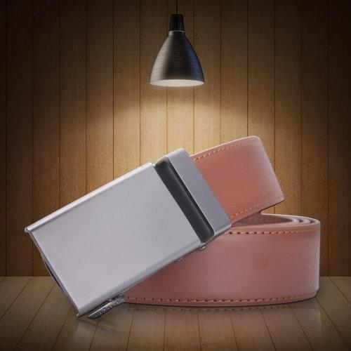 High Quality Mens Ratchet Click Belt Genuine Leather Dress Belt for Men Jeans Holeless Automatic Sliding Buckle belts