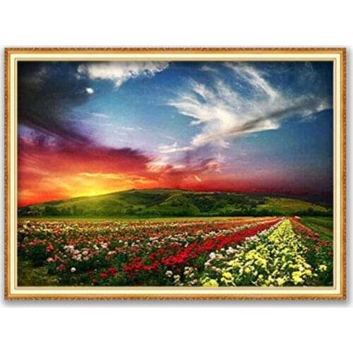 Nature DIY Embroidery Cross Stitch 11CT Kits Craft Needlework Set Printed Canvas Cotton Thread Home Decoration On Sale Hot Sell