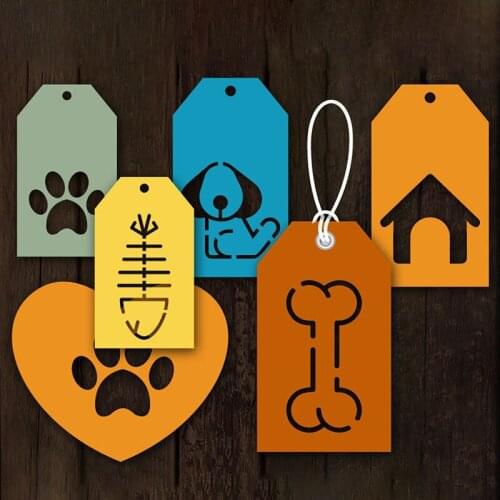 Label Set Metal Cutting Dies For Scrapbooking Banner Tag Die Cut Stencil Handmade Paper Card Make Mould Model Craft Decoration