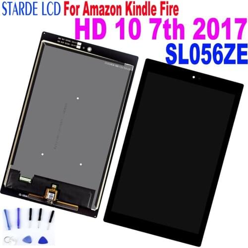 Newest 10.1’’ LCD Display for Amazon Kindle Fire HD 10 7th Gen SL056ZE 2017 LCD Display With Touch Screen Digitizer Full Assembl