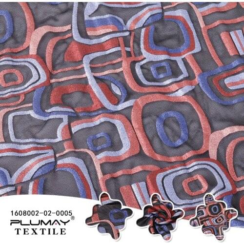 2018 new style high quality 95%nylon 5%spandex knitted foil grid mesh fabric for dress for curtain by half(1/2) yard