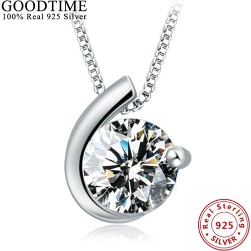 Collares Fashion New Arrival Shining Design 925 Solid Sterling Silver Ladies Pendant Necklaces jewelry wholesale Fashion Gifts