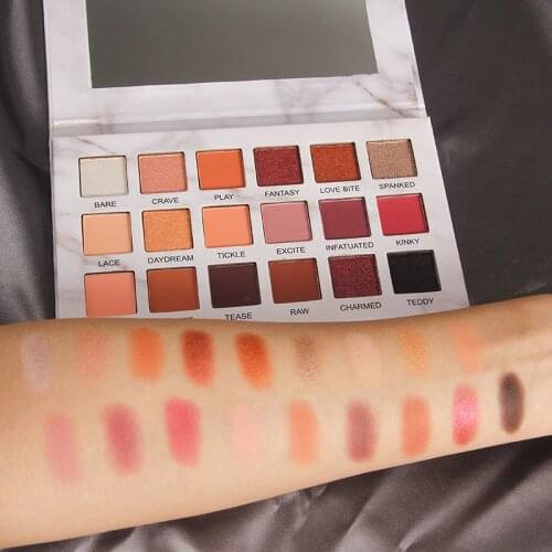 18 Colors Nude Eyeshadow Palette Makeup Glitter Pigment Eyeshadow Palette Lazy Pearly Waterproof Cosmetics Eye Shadow Set