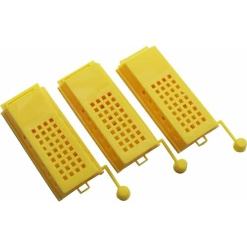 Bee House Queen cage Beekeeping Bee transport cage Mailing Bee Beehive 8 * 3.8 * 1.2 CM Yellow
