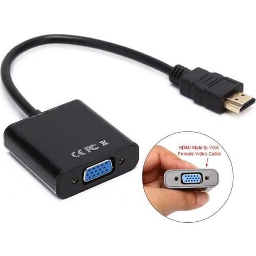 HD 1080P HDMI To VGA Cable Converter With Audio Power Supply HDMI Male To VGA Female Converter Adapter for Tablet laptop PC TV