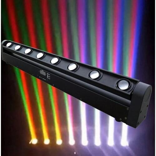 Professional LED Bar Beam Moving Head Light 8x12W RGBW multicolor LED Beam Lights DMX DJ Christmas Party Venue Show Stage Lights