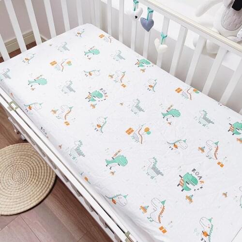 Baby Fitted Bet Sheet Newborn Bedding Baby Bedspread Cotton Gauze Sheet Childrens Mattress Cover Cloth Kids Beddings Set