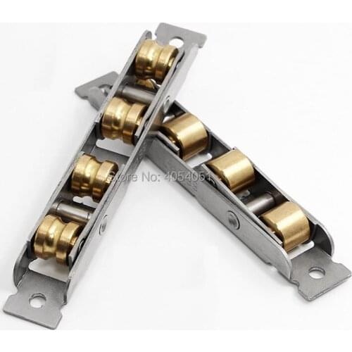 Stainless steel door roller Aluminum alloy sliding door window pulley brass wheel closet drawer plastic steel door muted wheel