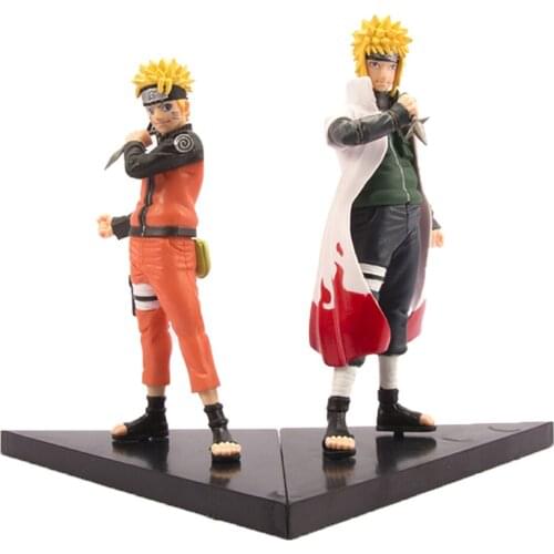 Anime Naruto Figure Hatake Kakashi Namikaze Minato Naruto 18CM Model Ornament PVC Action Figure Figurine Statue Model Toy