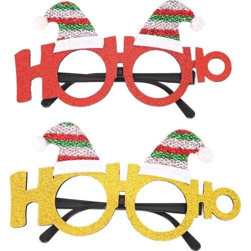 2020 Christmas Decoration Glasses Santa Claus Snowman Christmas Decoration Glasses Christmas And New Year Party Decoration