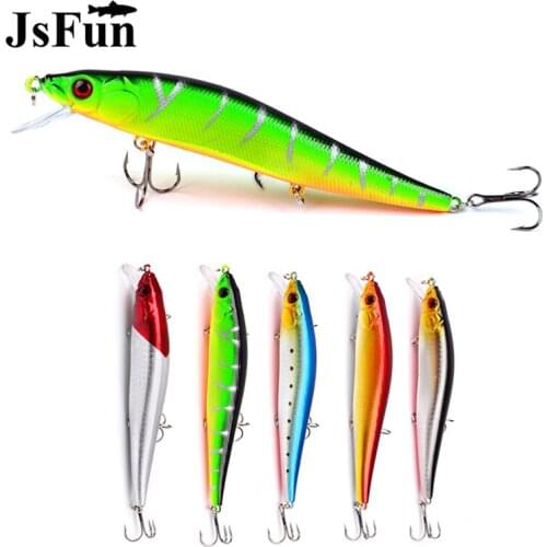 Minnow Fishing Lure 14cm 23.7g Floating Hard Bait with 3 Treble Fishing Hooks 5 Colors Artificial Fishing Tackle Lure YE72