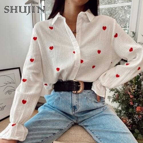Блузки с принтом SHUJIN China At AliExpress
