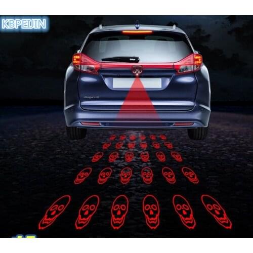 Styling LED Car Motorcycle Laser Fog Light Anti Collision Tail Lamp Car Sticker for Mitsubishi outlander 2016 lancer 10 9 pajero