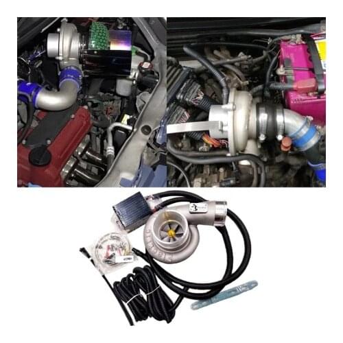 Auto Electric Turbo Supercharger Kit Thrust Motorcycle Electric Turbocharger Air Filter Intake for all car improve speed