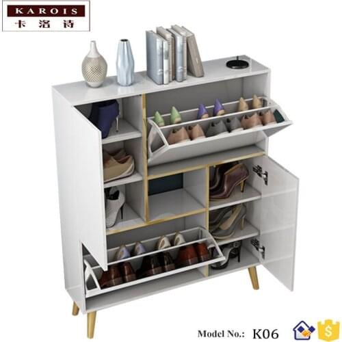 KAROOIS K06 Modern Minimalist Entrance Hall Cabinet Entrance Storage Paint Bucket Small Shoe Cabinet