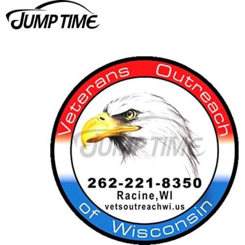 JumpTime 13 x 13cm For VOW Logo Military Car Stickers Motorcycle Helmet Camper Graffiti Creative Scratch-proof Window Decal