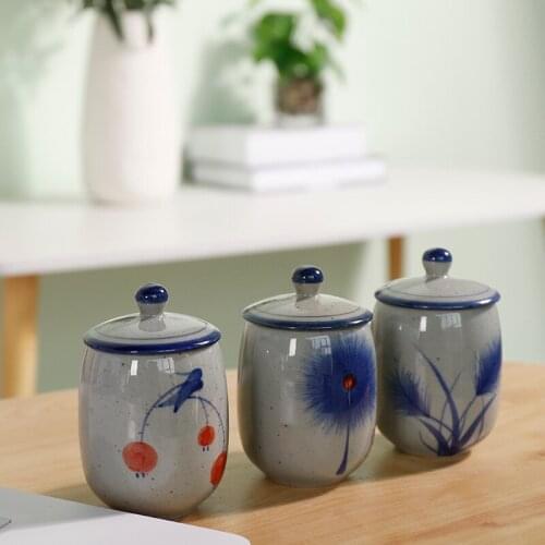 180ml Vintage Style Blue And White Porcelain Tea Cup With Lid Kung Fu Tea Set Water Cup Tea Cup Hand-Painted Teahouse cup