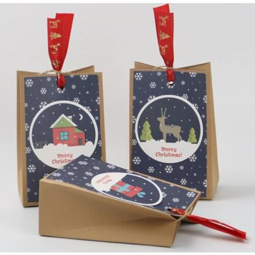 30Pcs Restaurant Dessert Packing Paper Bag Kids Christmas Birthday Party Candy Storage