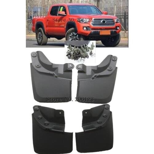 4pcs/set Car Mud Flaps Mudflaps Splash Guards Mudguards For Toyota Tacoma 2016 2017 2018 Fender Car Styling