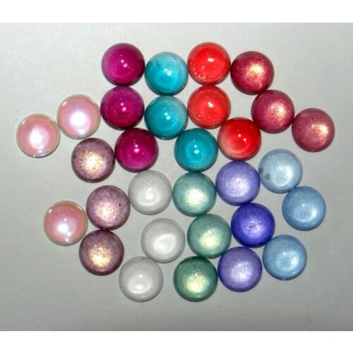 8mm natural Quartz crystal cabochon Color Change by Temperature Beads pendant For Diy Jewelry Making Bracelet Accessories 50pc