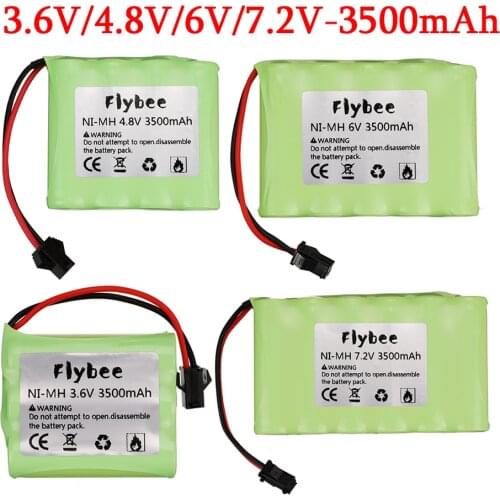Upgraded NIMH Battery 3.6V/4.8V/6V/7.2V/8.4V/9.6V NI-MH AA 3000mah 3500mah Rechargeable Battery For Remote Control Toys Car boat