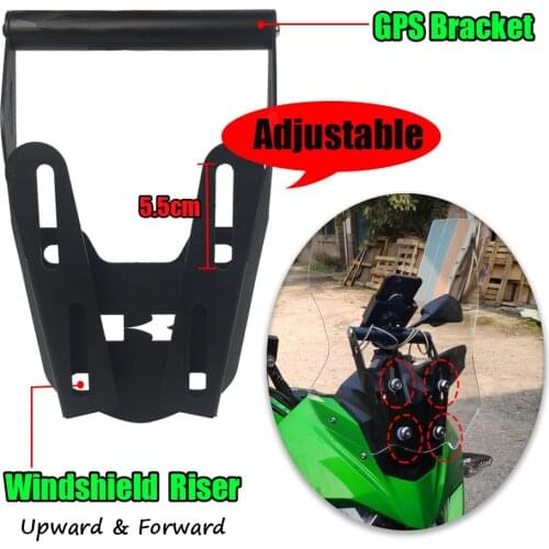 For KAWASAKI VERSYS X300 X 300 Versys-X 300 Motorcycle Accessories Modified Navigation Bracket GPS Phone Windshield Riser 17-19