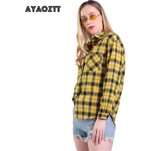 Женские фланелевые рубашки AYAOZTT China At AliExpress
