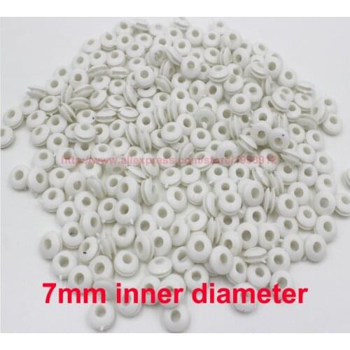7mm inner diameter white rubber cable seal wire hole grommet ring