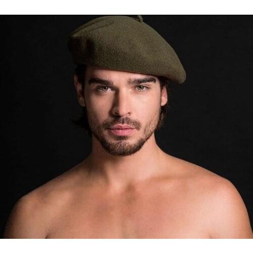 2018 Dualuse Painter Hats 100% wool beret winter mens formal wear professional casual dualuse cap high quality male hat hot