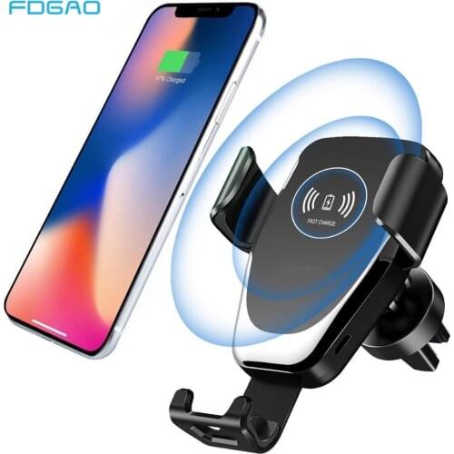 Fast 10W Qi Wireless Charger Car Mount Phone Holder Stand For iPhone 11 XS Max XR X 8 Samsung S10 S9 Xiaomi Mi 9 Huawei P30 Pro