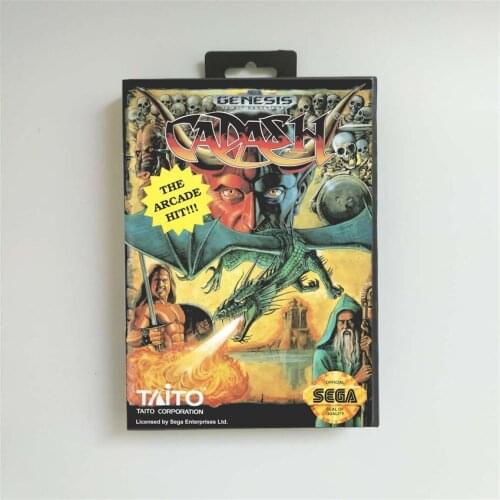 Cadash - USA Cover With Retail Box 16 Bit MD Game Card for Sega Megadrive Genesis Video Game Console