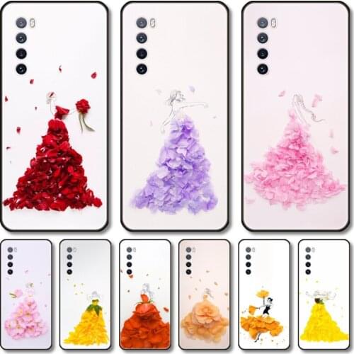 Beautiful girl flowers Phone Case For Huawei Nova 2 3 4 5 6 7 8 SE i E Pro Lite black cell shell
