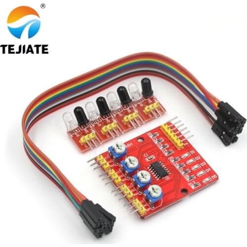 Four Road 4 Channel Infrared Detector Tracking Transmission Line Obstacle Avoidance Sensor Module for Diy Car Robot