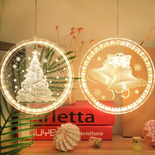 Halloween Decoration Lamp Battery Operated Cartoon Print Window Decor Holiday Light Easter Christmas Lamp