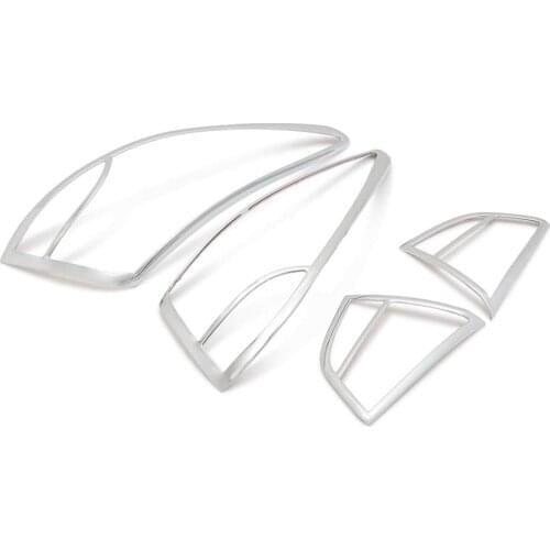 For Hyundai Tucson IX35 2010-2014 High Quality ABS Chrome Rear Taillight Lamp Hood Decoration Cover Trims Accessories 4Pcs/Set