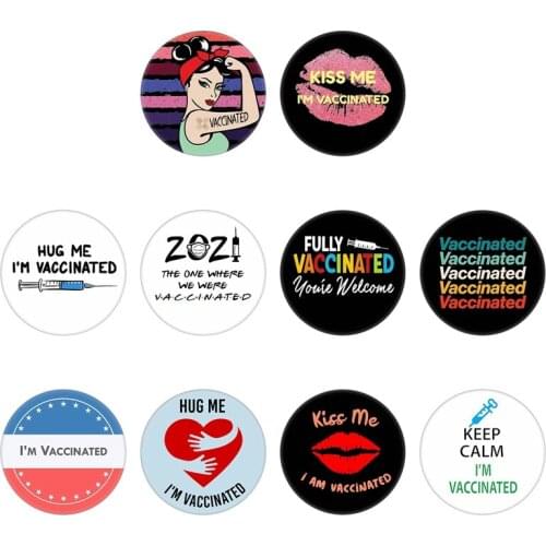 2021 HOT SALE Pro Vaccine Enamel Pin Clothes Shirt Jeans Brooch Badge Charm Pins Fashion Metal Brooches for Women Men Gifts