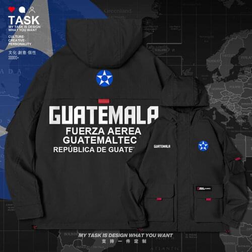 Republic of Guatemala Guatemalan GTM men jacket hooded air force logo army fan Tactical Military fashion mens autumn clothes