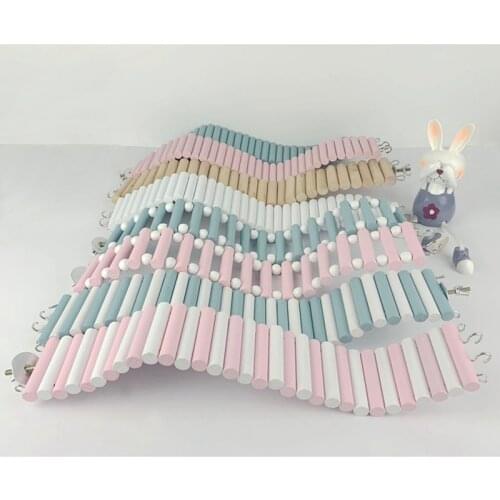 Legendog Bendable Bridge Hamster Toy Wooden Hamster Ladder Hamster Suspension Bridge Soft Bridge For Small Animals Funny Toy