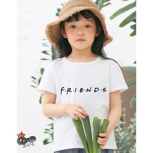 New Shelves Kawaii Girl Tshirt Children Best Friends Donut Hamburg Boys T Shirts Casual Tee Shirt Cute Kids T Shirt Aesthetics