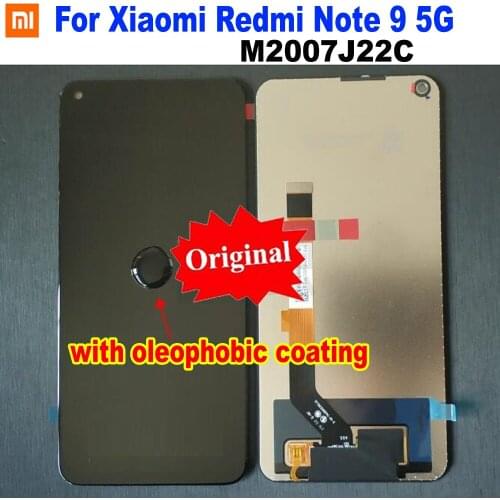 Original Best LCD Display 10 Point Touch Screen Digitizer Assembly Sensor For Xiaomi Redmi Note 9 5G M2007J22C Phone Pantalla