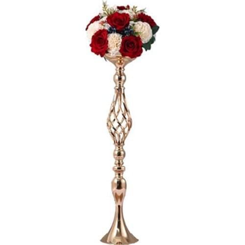 Wedding props new twist candle holder table flower flower European-style golden ornaments T stage guide decoration