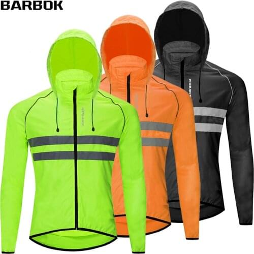 WOSAWE Reflective Cycling Jersey Windproof Hoodie Jacket Quick-Dry Long Sleeve Bike Running Jersey Ultra-Light Cycling Windbreak