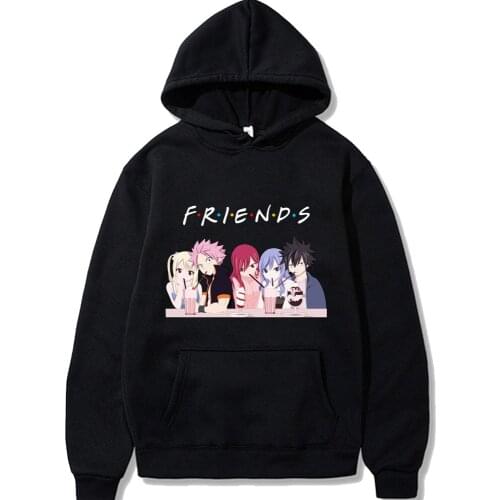 Anime cosplay Cartoon Fairy Tail mens Hoodie Unisex High Street Casual Warm Hoodie Japan Anime Mens Oversized Loose Hoodies