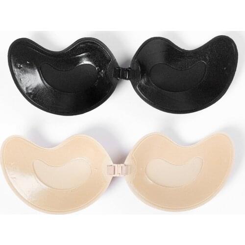 Women Bra 2 styles Self Adhesive Strapless Bandage Stick Gel Silicone Push Up Invisible Bra