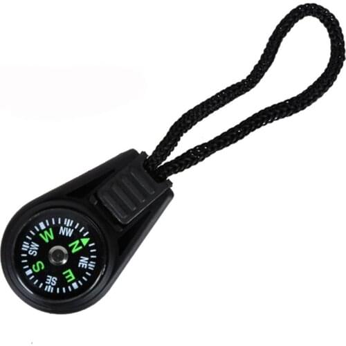 2PCS Mini Compass Small Gift Bean Needle Outdoor Camping Head Apply Zipper H7Q8